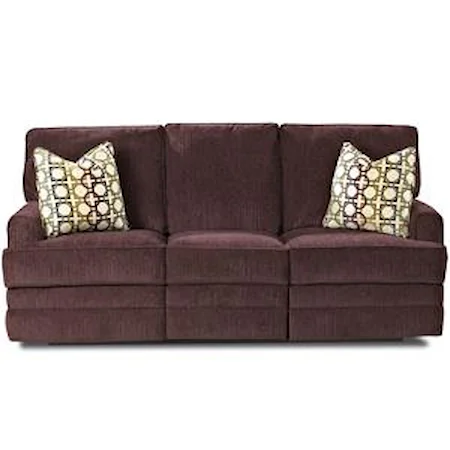 Casual Power Reclining Sofa with Track Arms